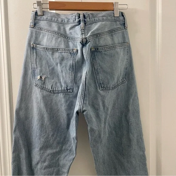 SALE! Agolde Button Front Straight Leg Classic Blue Women's Jeans Size 26 - Picture 5 of 9